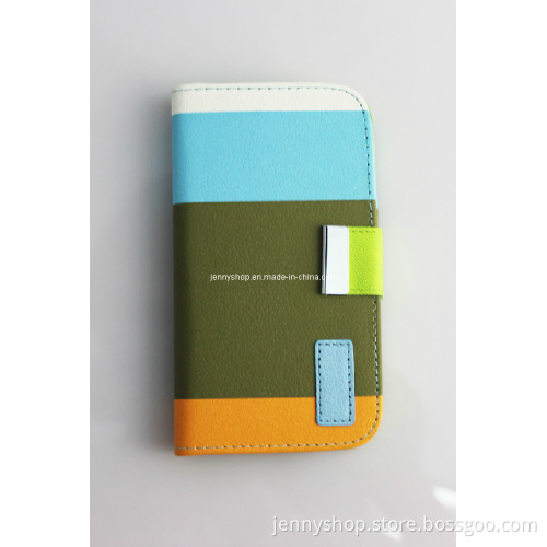 Mobile Phone Leather Case Khaki for Samsung S3 I9300